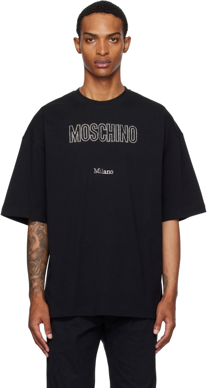 Футболка Moschino Moschino Organic Decorated T-Shirt чорний | 252ZZ071052411555