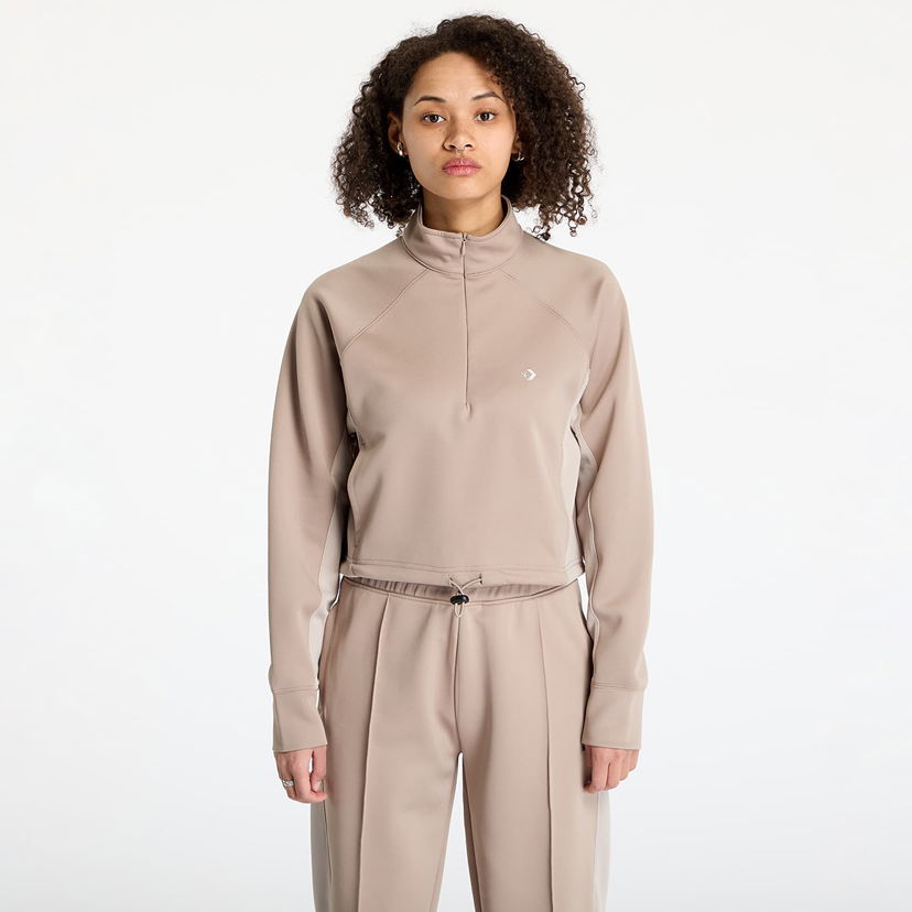 Cветр Converse Converse Cropped Fleece Turtleneck Sweatshirt бежевий | 10028019-A01