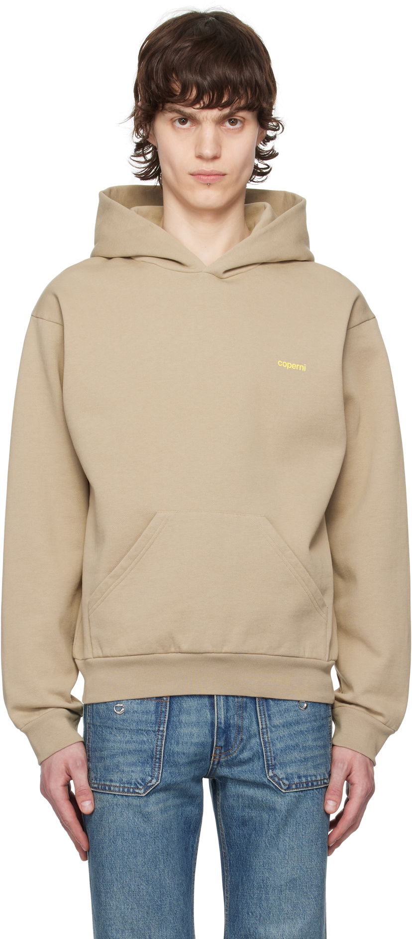 Світшоти Coperni Coperni Logo Hoodie бежевий | COPJS15F5010MEN