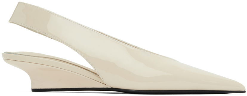 Кросівки та взуття TOTEME 'The Wedge-Heel' Slingback Pumps бежевий | 244-WAS0165-LE0091