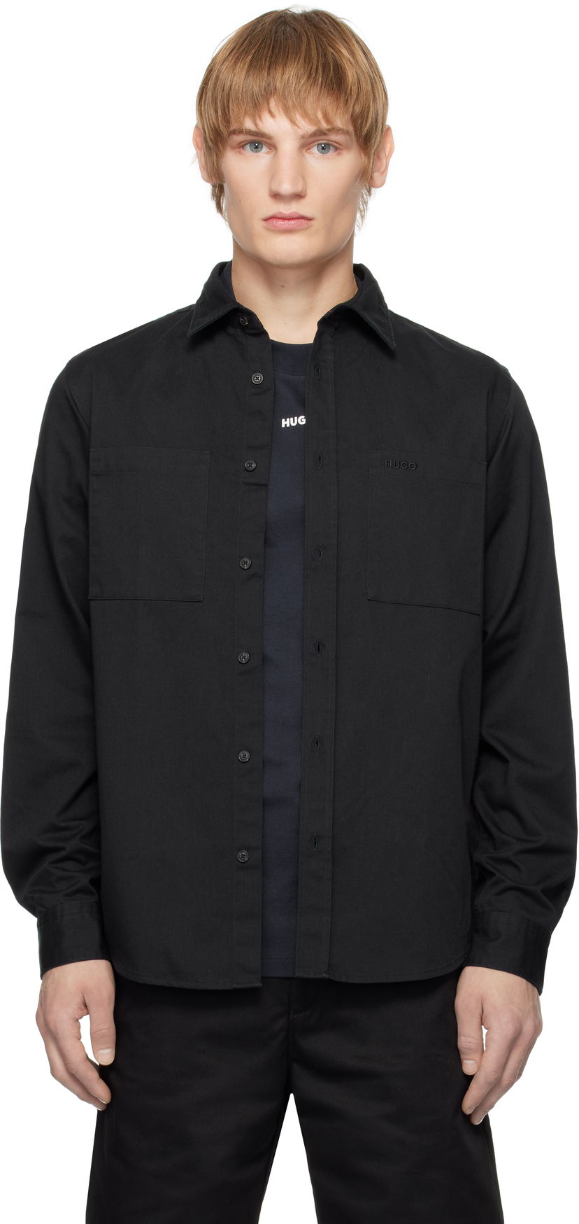 Сорочка BOSS Logo Pocket Shirt чорний | 50541392