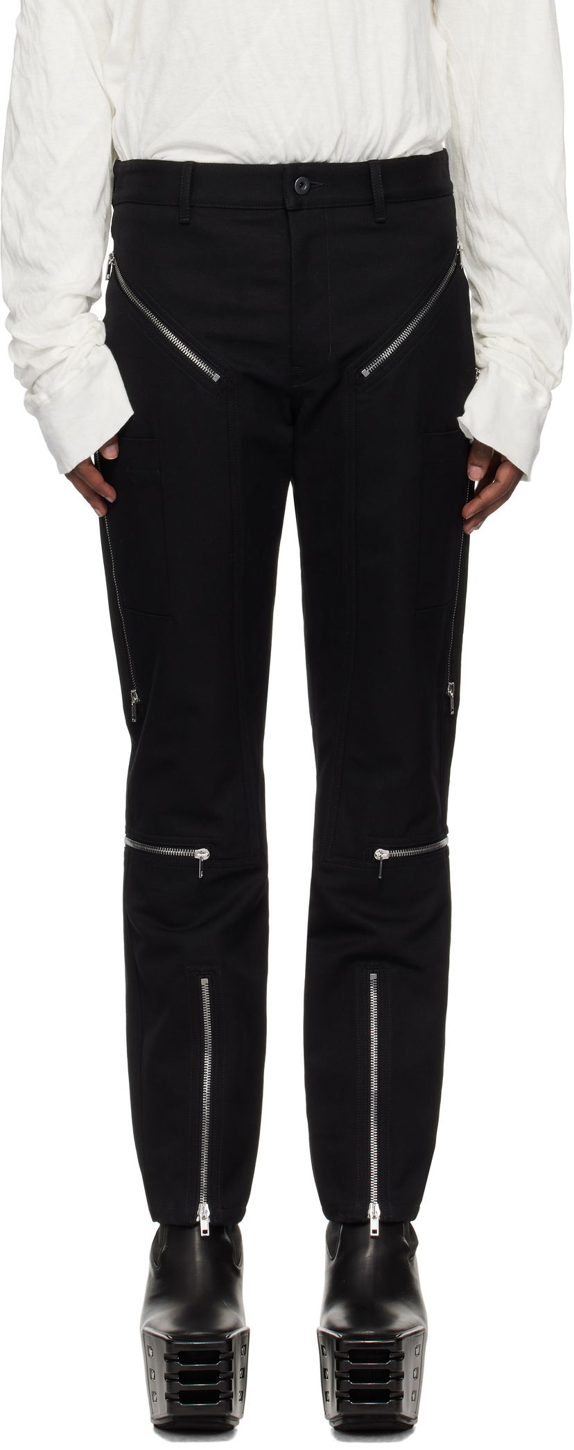 Штани карго Rick Owens Cargo Pants Utility чорний | RL02D6367 CTE