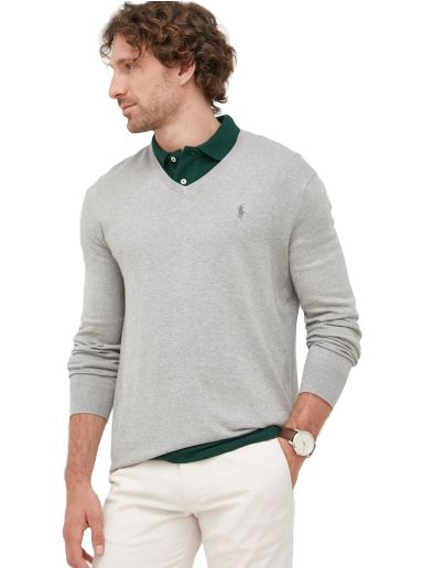 Світшоти Polo by Ralph Lauren Classic-Fit V-Neck Pullover Сірий | 710670789002