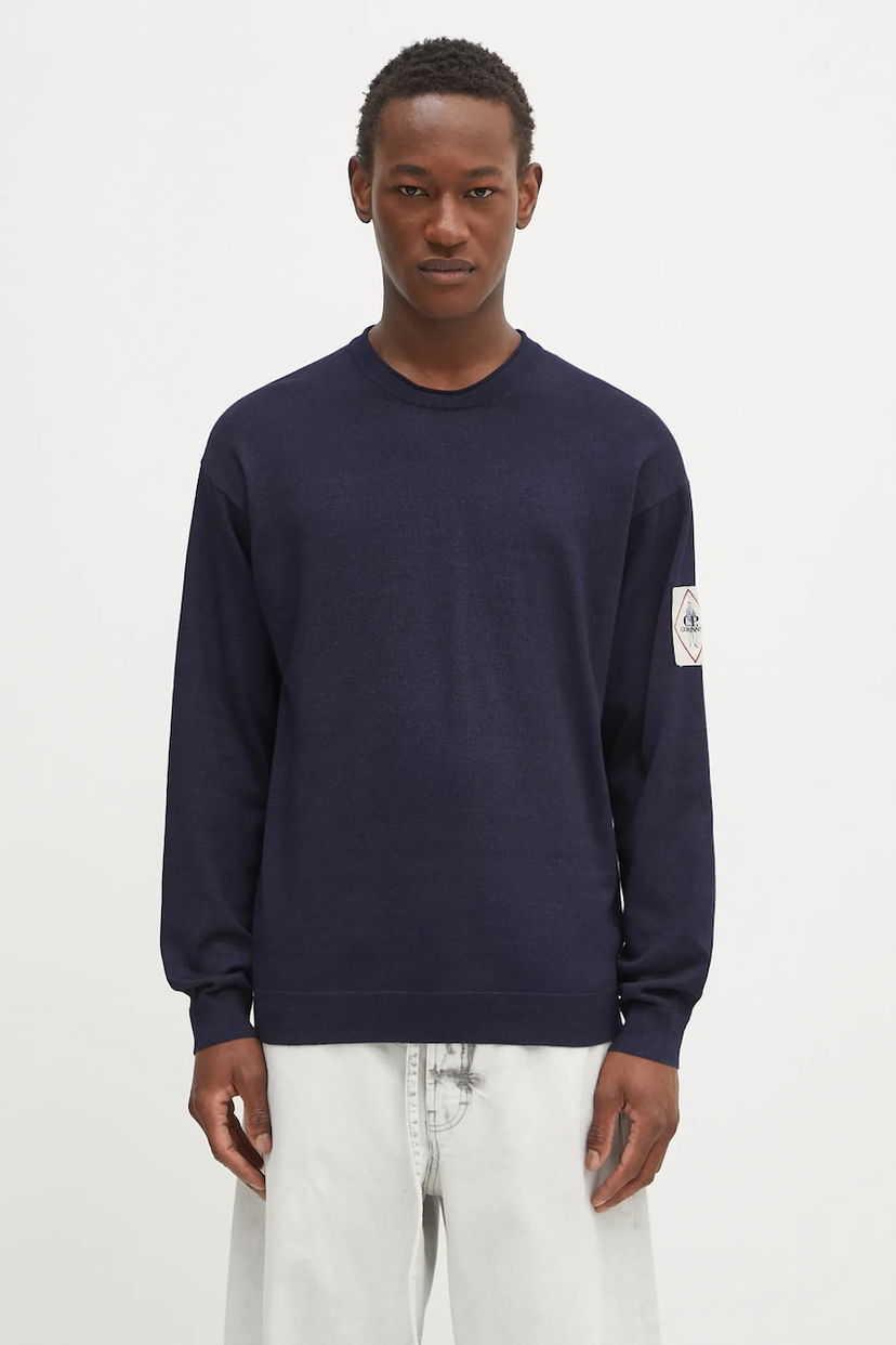 Cветр C.P. Company C.P. Company Crewneck Sweater темно-синій | 18CMKN195A110330A