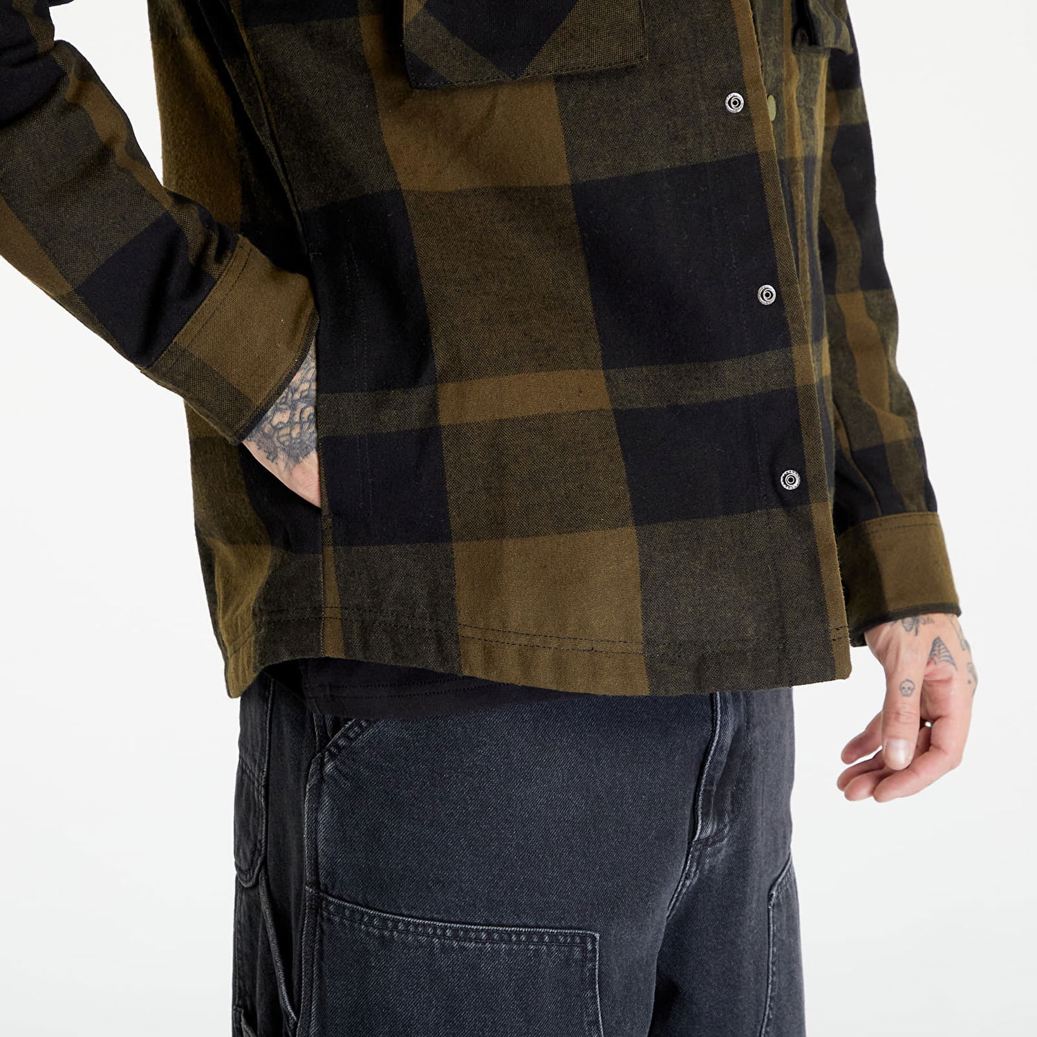 Сорочка Tommy Hilfiger Tommy Jeans Check Sherpa Lin Overshirt Green Зелений | DM0DM17250 MR1, 1