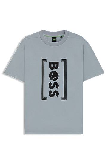Футболка BOSS BOSS Relaxed-Fit Tennis T-Shirt Сірий | 50543905