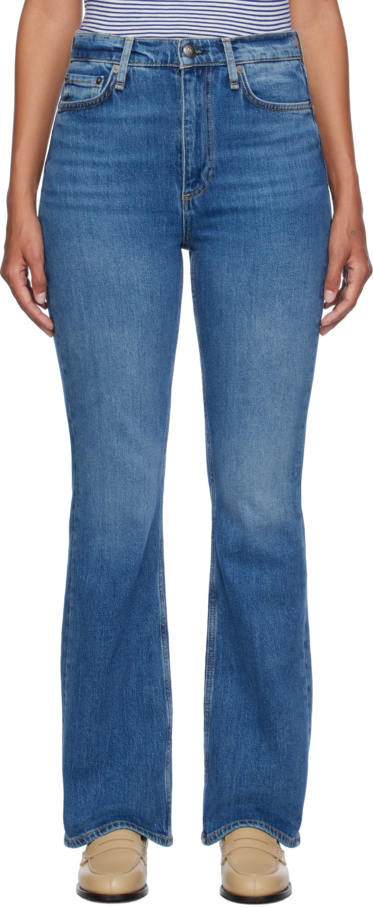 Джинси rag & bone rag & bone Peyton Bootcut Jeans Синій | WDD24F2948B7AL, 0