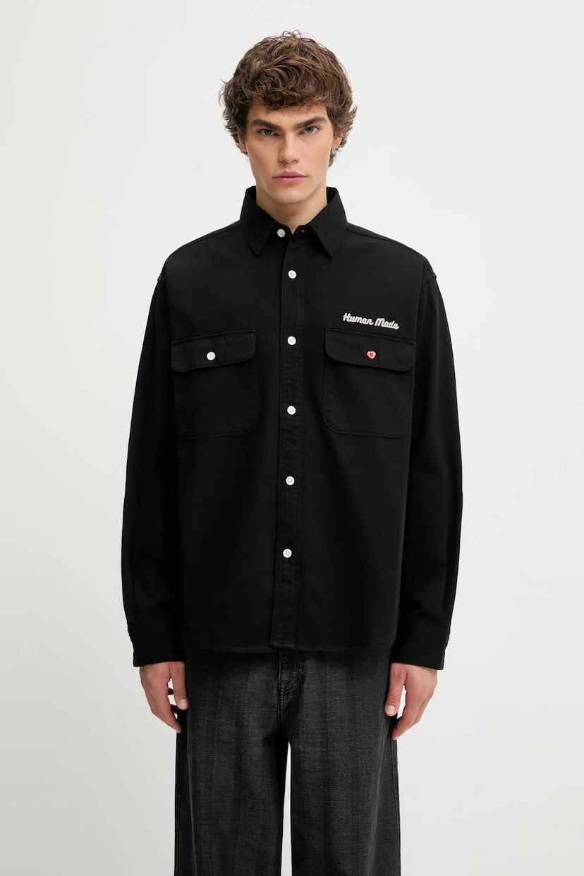 Сорочка Human Made Human Made Relaxed Fit Overshirt чорний | HM30SH014