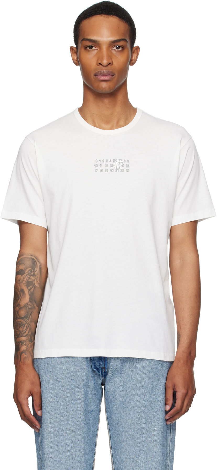 Футболка Maison Margiela MM6 Maison Margiela Logo T-Shirt білий | SH0GC0057 S24312