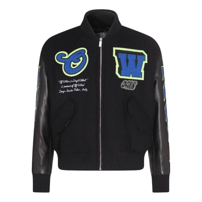 Куртка бомбер Off-White Off-White Varsity Jacket чорний | OMJA104S23LEA0011069