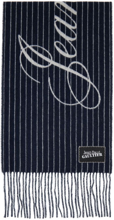 Шарф Jean Paul Gaultier Jean Paul Gaultier 'The Striped' Wool Scarf темно-синій | 24/30-U-EC038P-C551-5901, 0