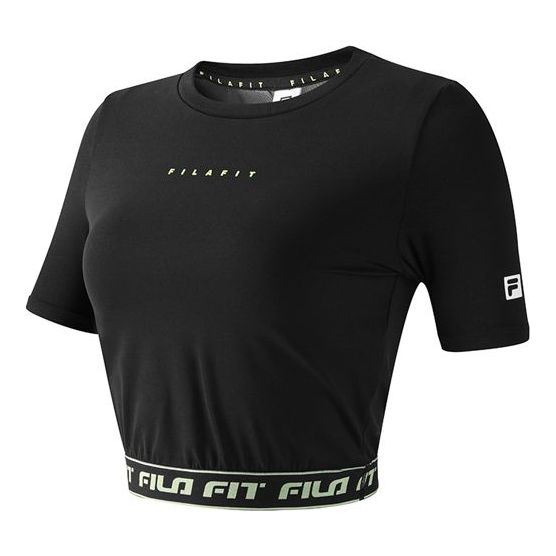 Кроп-топи FILA FILA Alphabet Print Cropped Gym T-Shirt чорний | A11W121135F-BK, 0