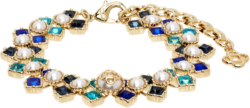 Браслет Casablanca Crystal & Faux-Pearl Bracelet Металік | APS25-JW-231-03