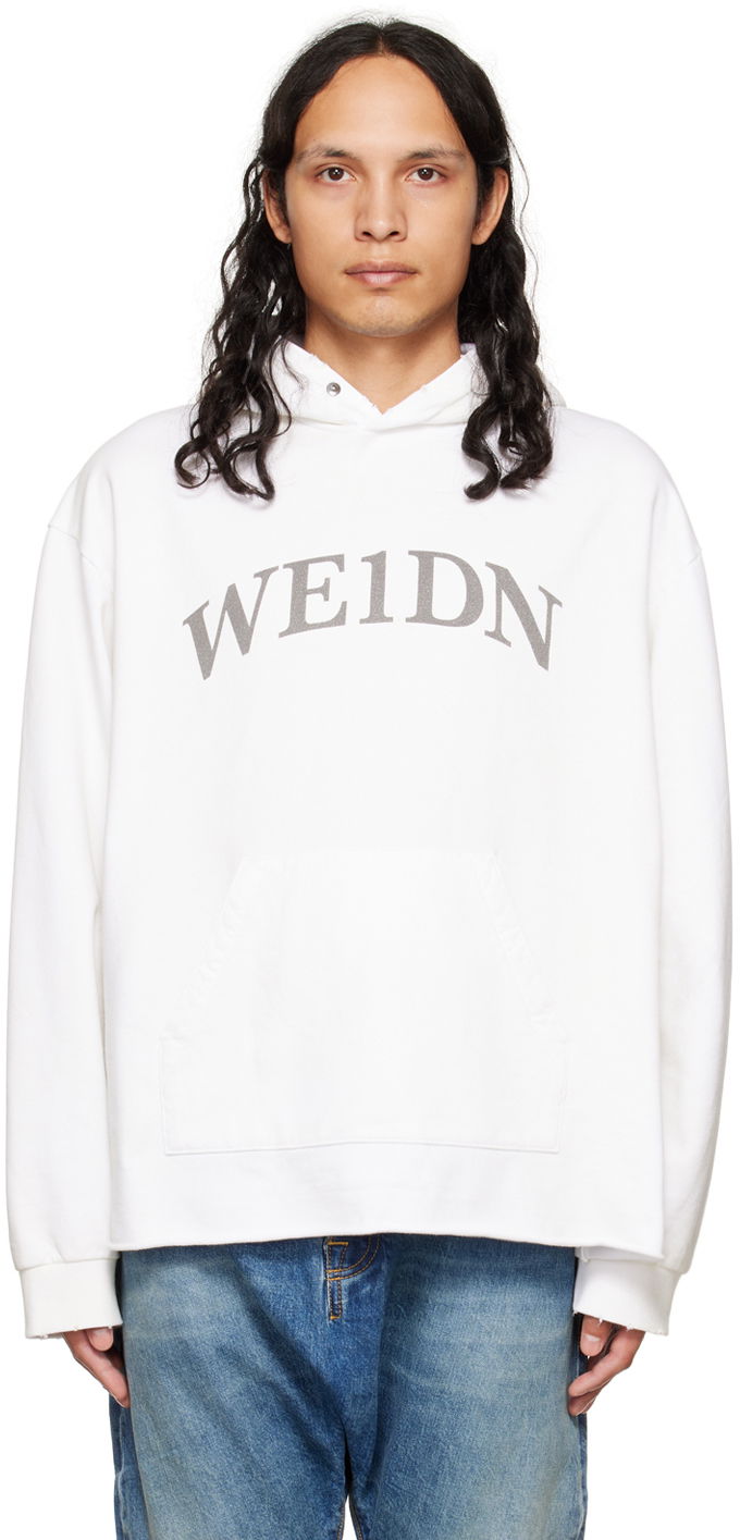 Світшоти We11done We11done Distressed Hoodie білий | WD-TH3-22-716-U-WH