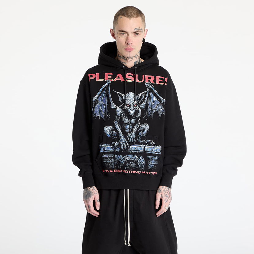 Світшоти Pleasures PLEASURES Gargoyle Hoodie чорний | P25SP015 BLACK
