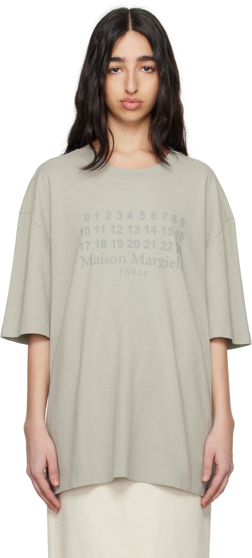 Футболка Maison Margiela Maison Margiela Numeric Logo T-Shirt Зелений | S50GC0716 S24567