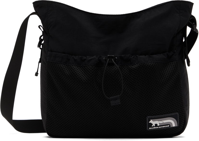 Сумка MAISON KITSUNÉ Maison Kitsuné Flash Fox Messenger Bag чорний | NM05172WQ4034