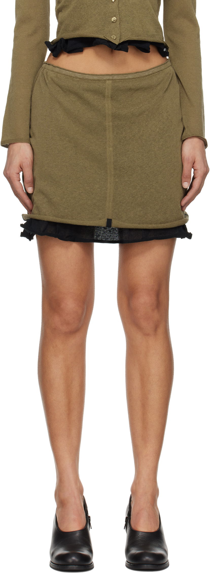 Спідниця Eckhaus Latta Eckhaus Latta Veil Miniskirt Зелений | 8030-EL-PS25-B -