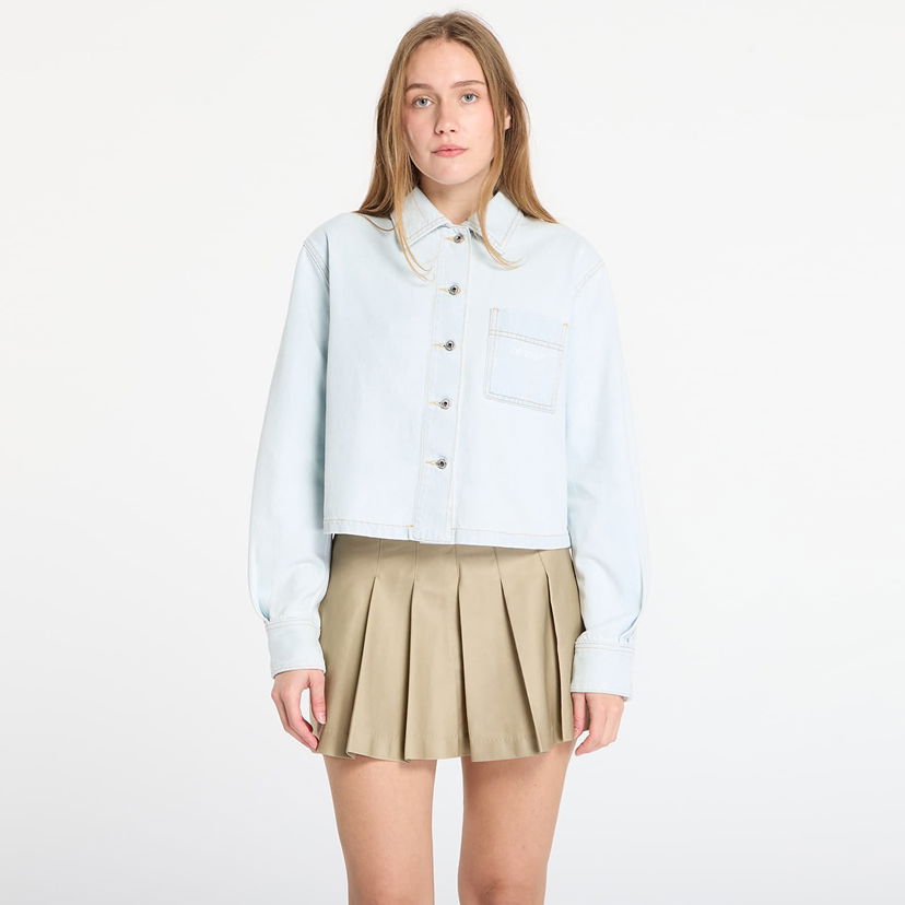 Сорочка Off-White Diag L/S Denim Pajama Shirt Синій | OWYD013F25DEN0024301