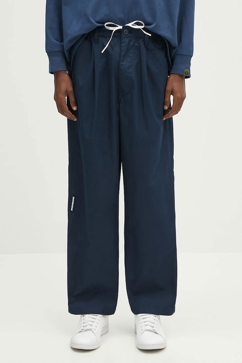 Штани AAPE by A Bathing Ape AAPE Now Woven Pants темно-синій | AAPPTMB665XXO