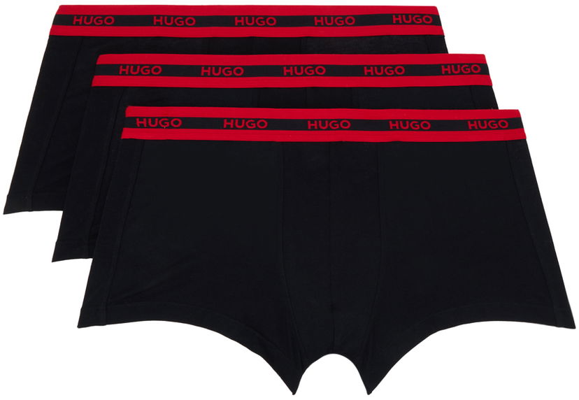 Боксери BOSS Hugo Three-Pack Logo Boxers чорний | 50503083