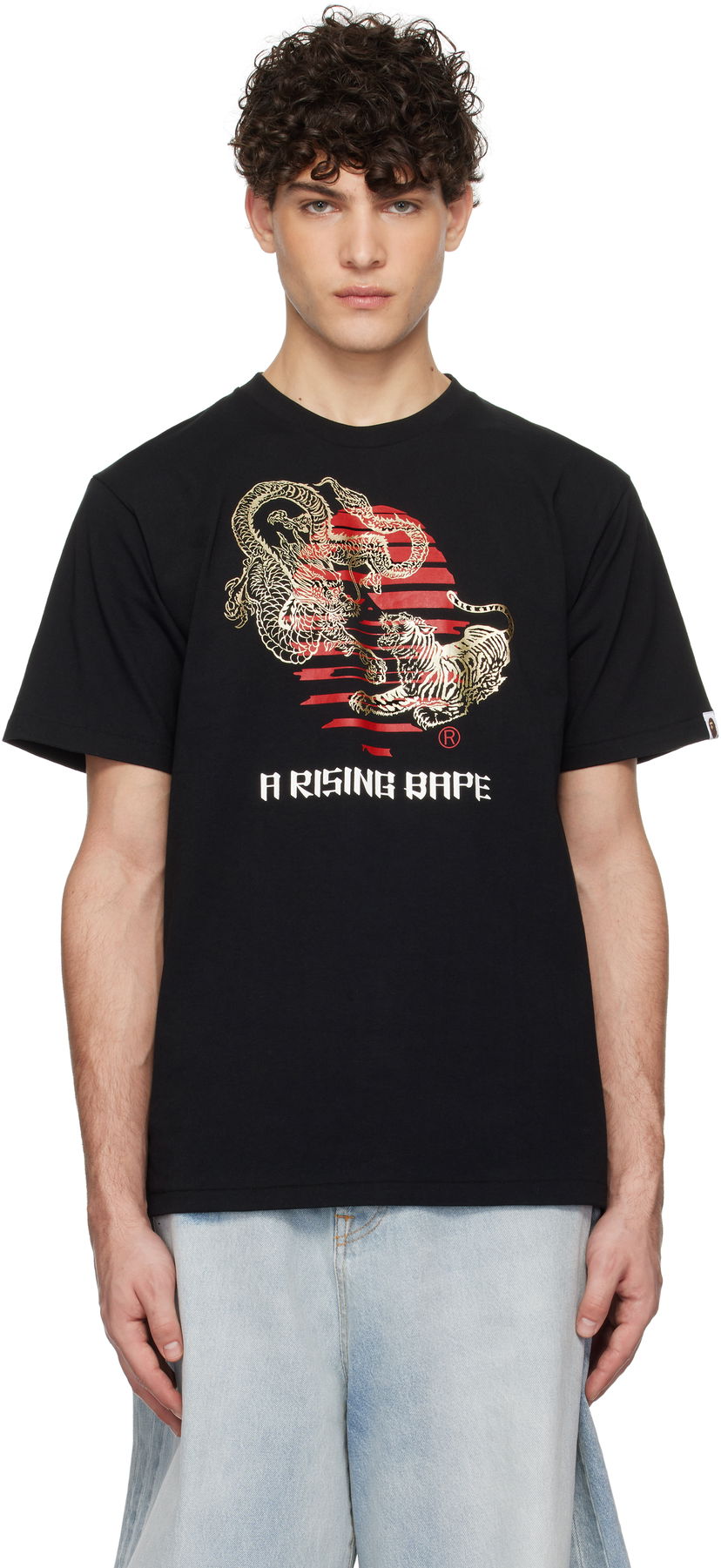 Футболка BAPE Tiger & Dragon Graphic T-Shirt чорний | 001TEK701009L