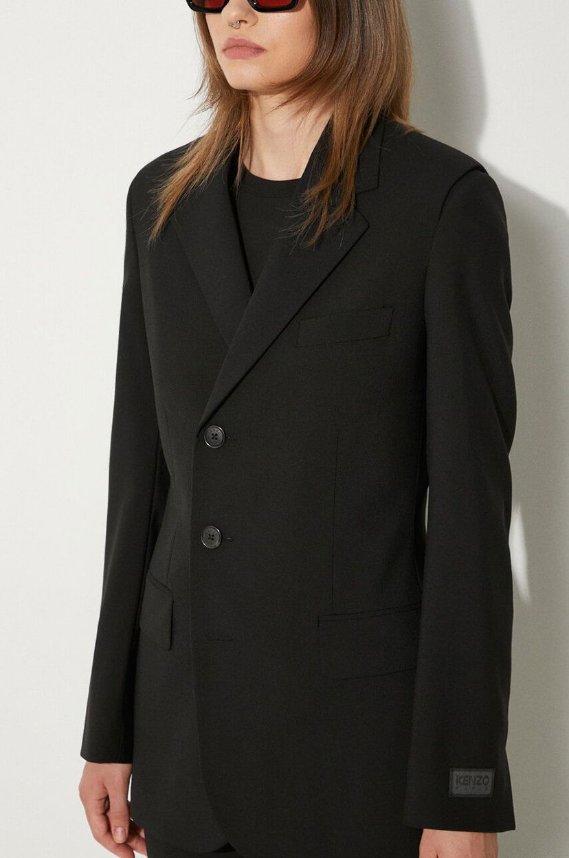 Куртка KENZO Virgin Wool Waisted Blazer чорний | FE62VE2549GE.99