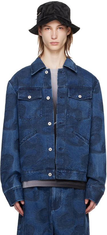 Куртка Feng Chen Wang Feng Chen Wang Dragon Print Denim Jacket Синій | FUS17JK20, 0