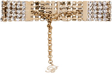Браслет Blumarine Blumarine Rhinestone 'B' Choker Металік | P522W325A, 1