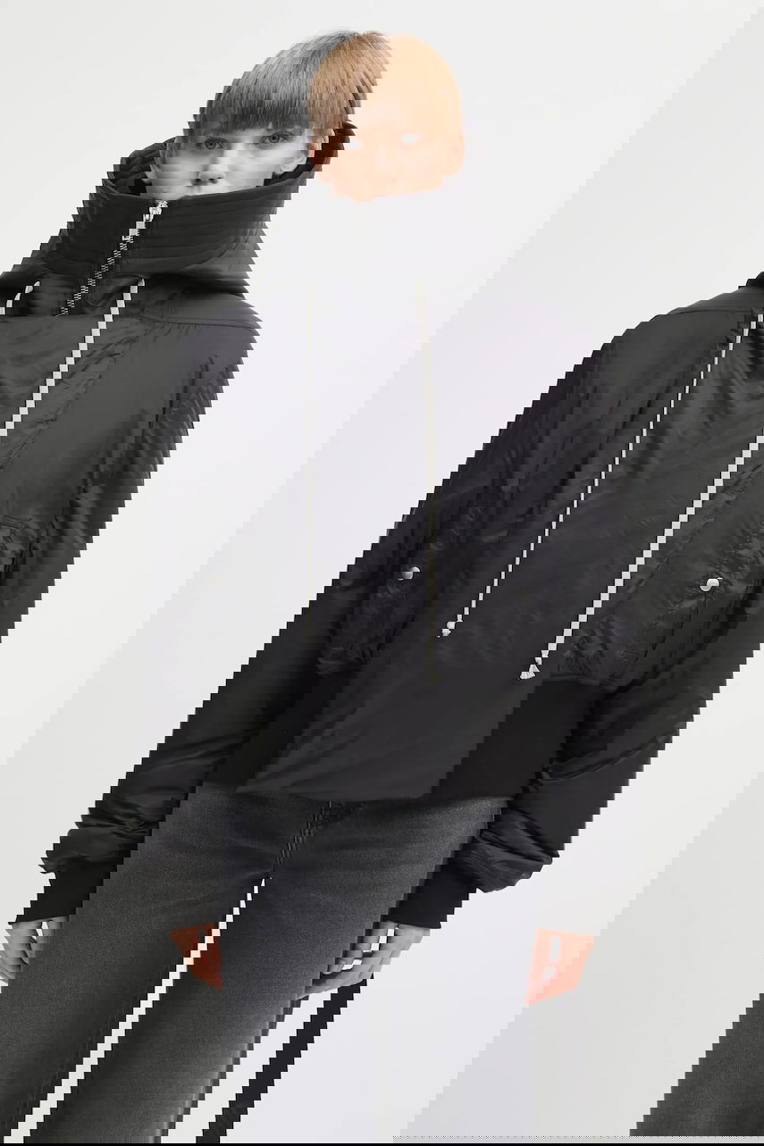 Парка Rick Owens Rick Owens DRKSHDW Cropped Alice Parka Oversize чорний | DS02E7731.NP, 0