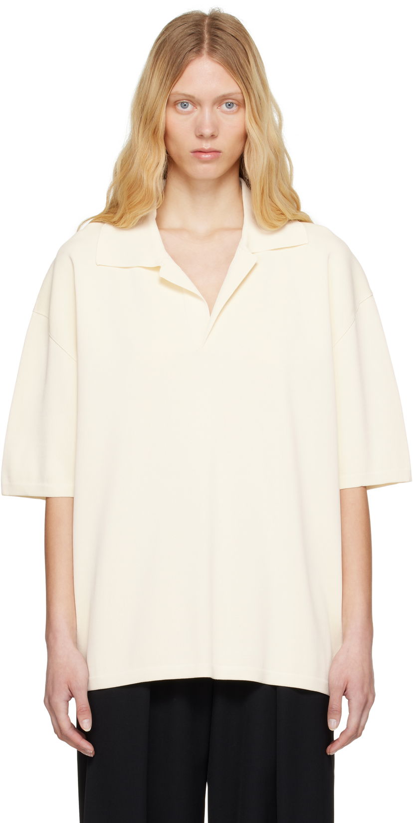 Сорочка поло AMI AMI Paris Short Sleeve Polo білий | UPL164.KN0064