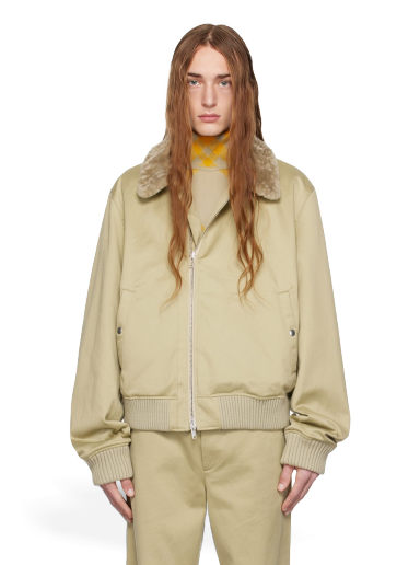 Куртка бомбер Burberry Zip Bomber Jacket бежевий | 8077138