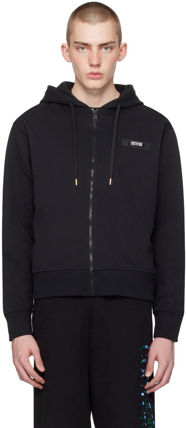 Світшоти Versace Jeans Couture Black Patch Hoodie чорний | E76GAIE05_ECF00E