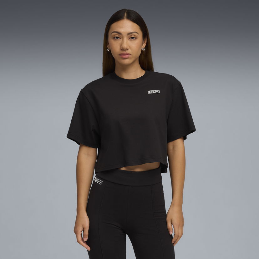 Кроп-топи Puma PUMA x ROSÉ Women's Cropped T-Shirt чорний | 633806_01