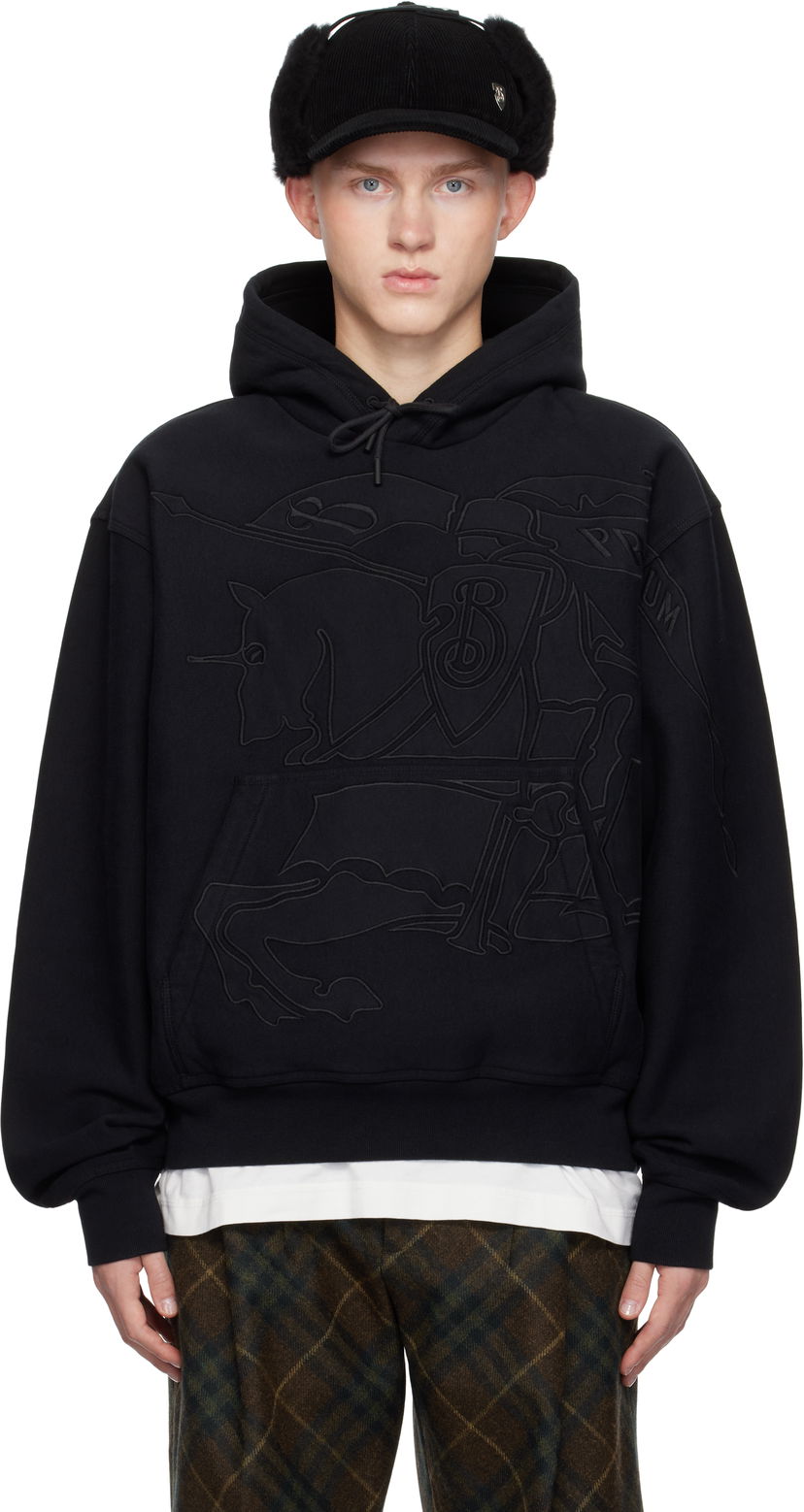 Світшоти Burberry Embroidered EKD Hoodie чорний | 8098214