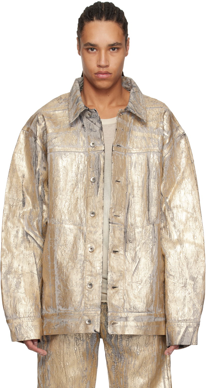 Куртка Rick Owens Rick Owens DRKSHDW Hollywood Jumbo Worker Denim Jacket Металік | DU01E3761 GMC