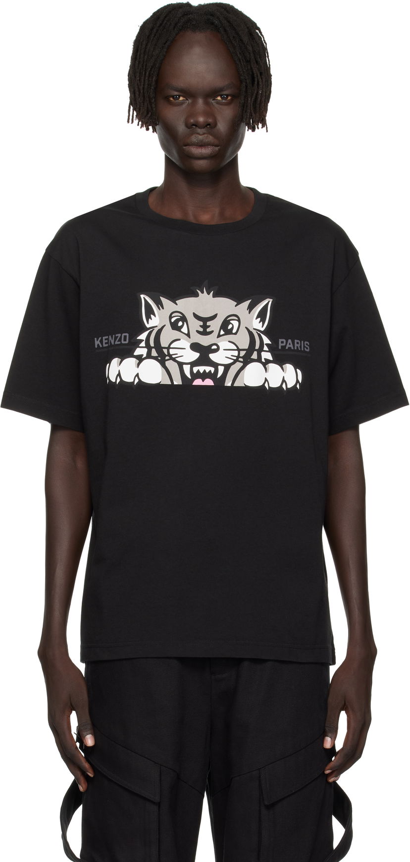 Футболка KENZO Kenzo 'Happy Tiger' Oversized T-Shirt чорний | FF65TS4514SG
