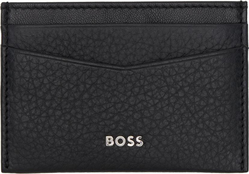 Гаманець BOSS Leather Cardholder чорний | 50529515