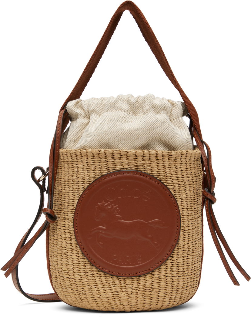 Сумочка CHLOÉ Chloé Small Horse Medal Basket Bag бежевий | CHC25SS592O82
