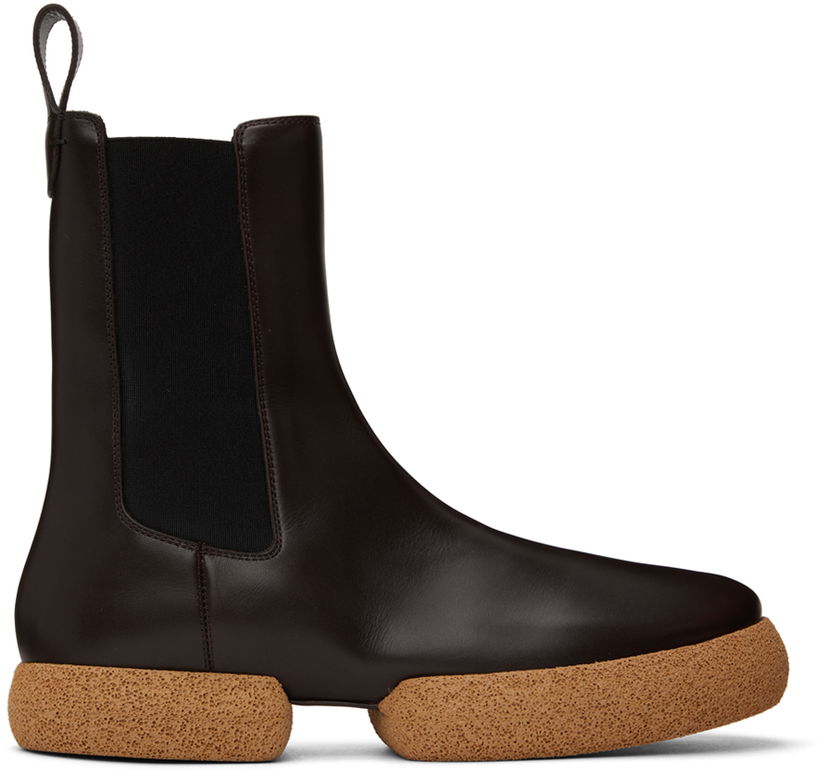 Кросівки та взуття Dries Van Noten Dries Van Noten Leather Chelsea Boots Коричневий | MW222-169-112