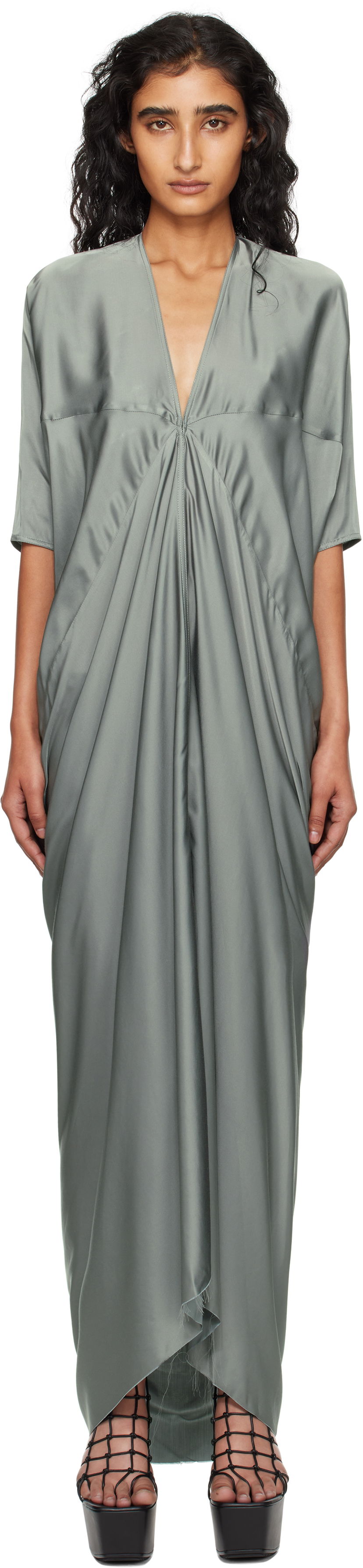 плаття Rick Owens Rick Owens Concordians Kite Maxi Dress Зелений | RP02E4506 SCH