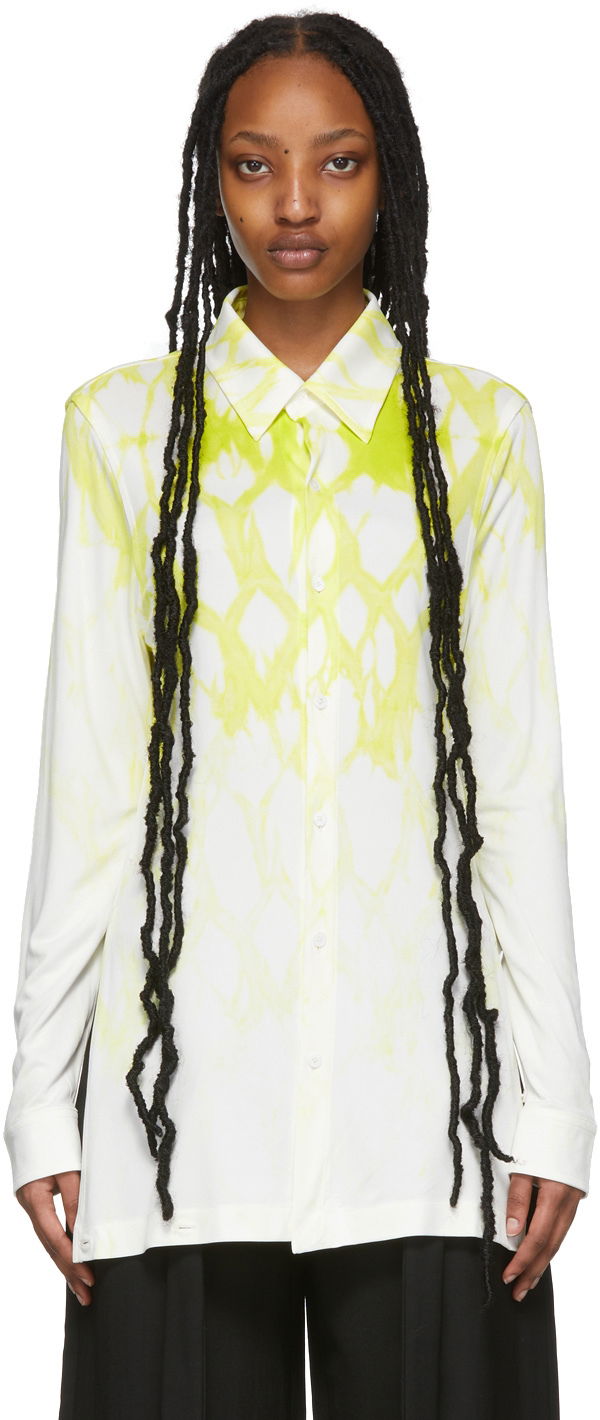 Сорочка Dion Lee Shibori Print Relaxed Shirt білий | C5013R22
