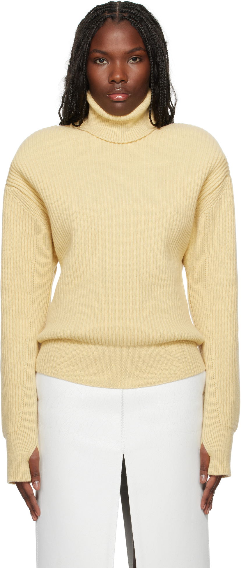 Cветр Stella McCartney Long-Sleeve Turtleneck Sweater Жовтий | 6K08703S2528