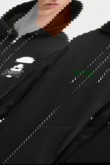 Світшоти AAPE by A Bathing Ape AAPE By A Bathing Ape Basic Zip Up Hoodie чорний | AAPSWMB343XXN, 3