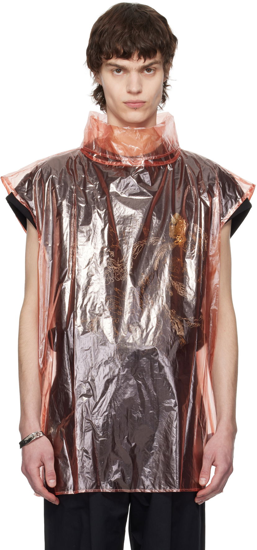 Сорочка Dries Van Noten Dries Van Noten Sheer Sleeveless T-Shirt Помаранчевий | 251-020760-1258