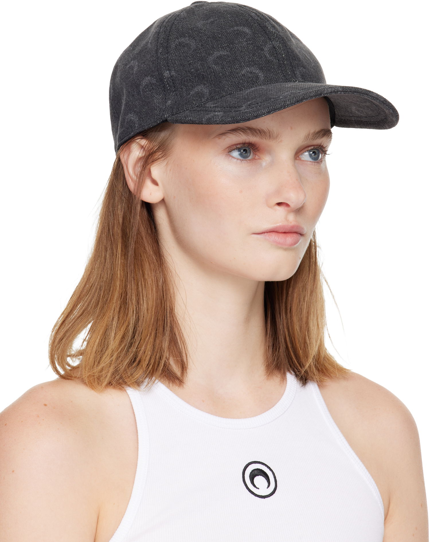 Кепка Marine Serre Moon Laser Denim Baseball Cap Сірий | UHG048ACDEN0006, 1