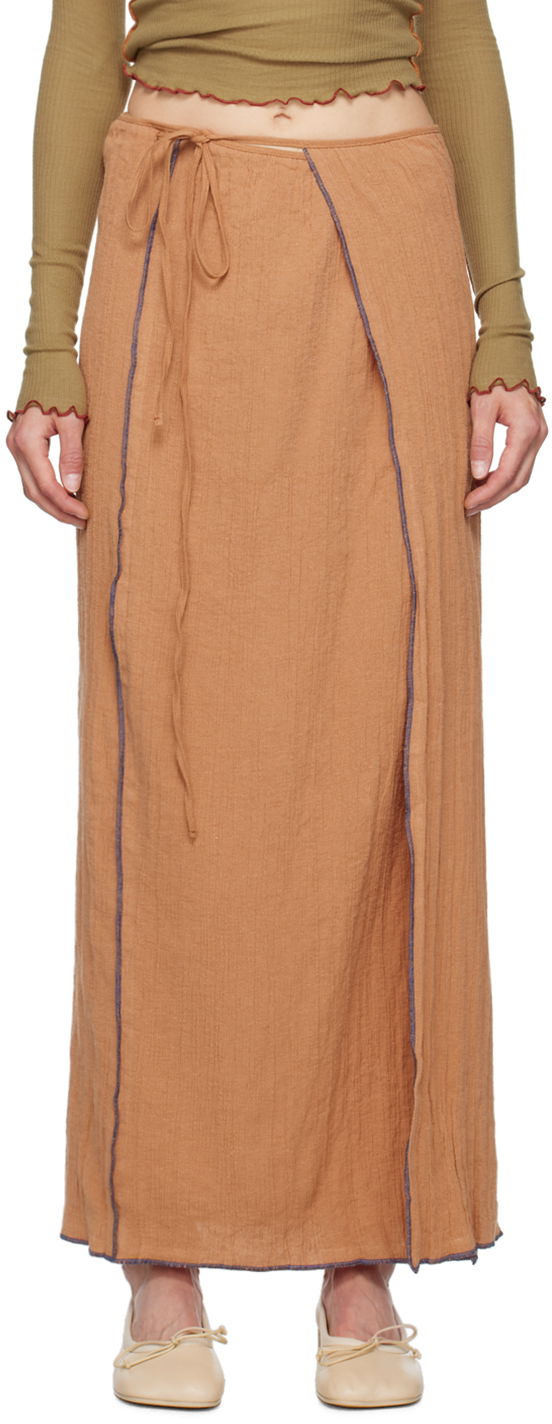 Спідниця Baserange Maxi Skirt with Front Slits бежевий | SKSKW-CL-AU24