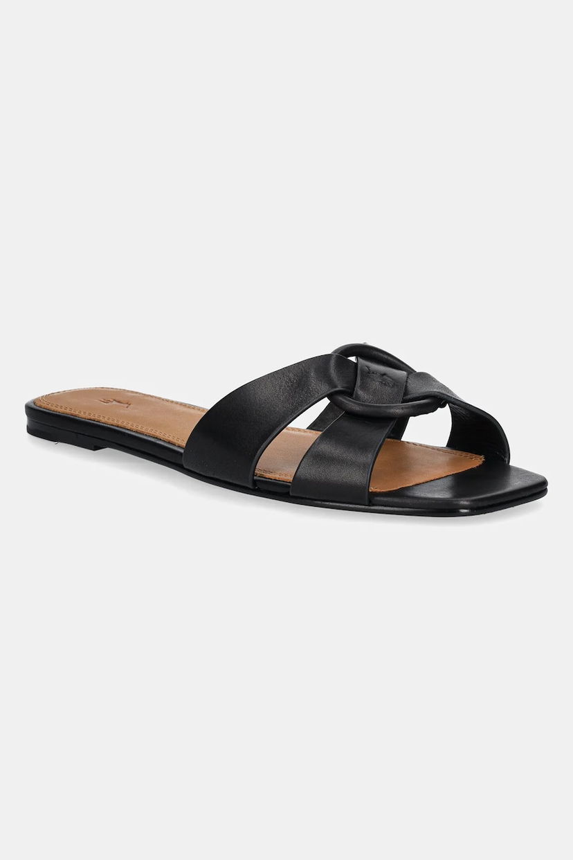Кросівки та взуття Polo by Ralph Lauren Polo Ralph Lauren Ring Leather Slides чорний | 818955857