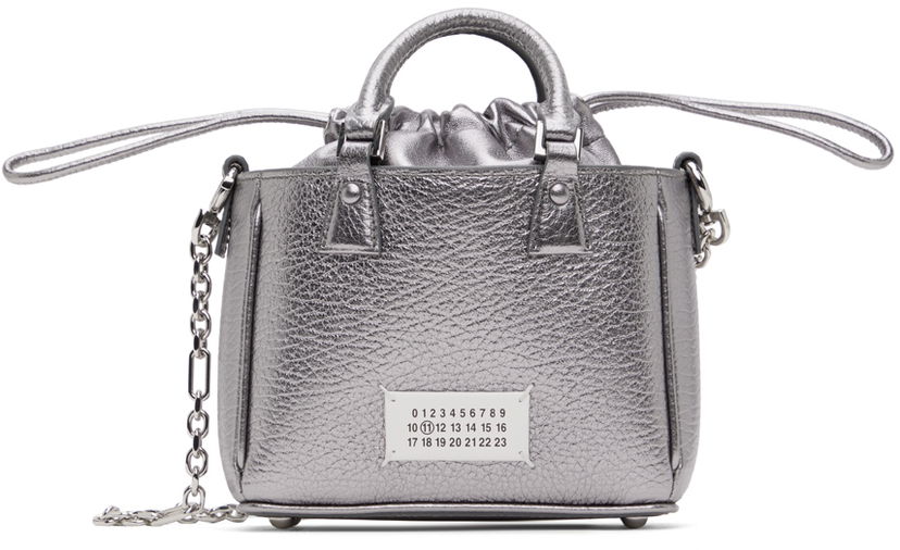 сумка-тоут Maison Margiela Silver 5AC Horizontal Tote Bag Сірий | SB1WG0046 P6749