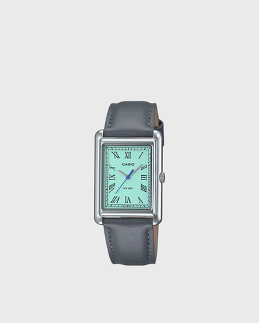 Годинник CASIO TIMELESS COLLECTION Rectangular Roman Numerals Analog Watch with Leather Strap Сірий | LTP-B165L-2BVEF, 0